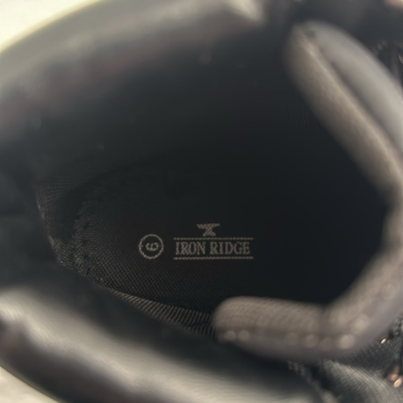 Iron Ridge black steel toe vegan leather work boots